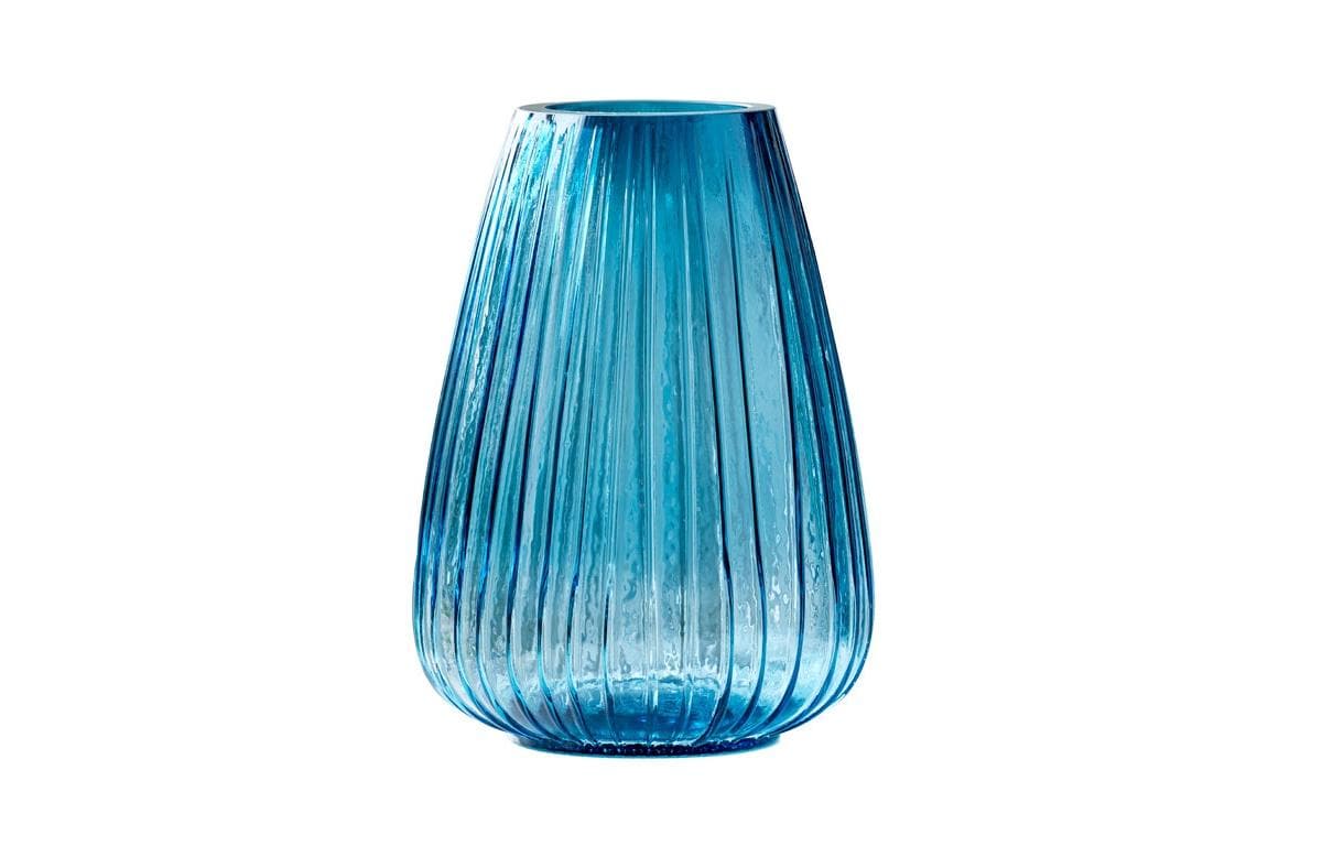 Bitz Vase Kusintha Blue 22cm 1 Stück, aus Glas, H: 22cm