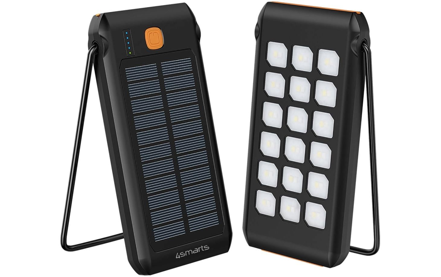 4smarts Solar-Powerbank TitanPack Flex 10000mAh, Ständer und Taschenlampe