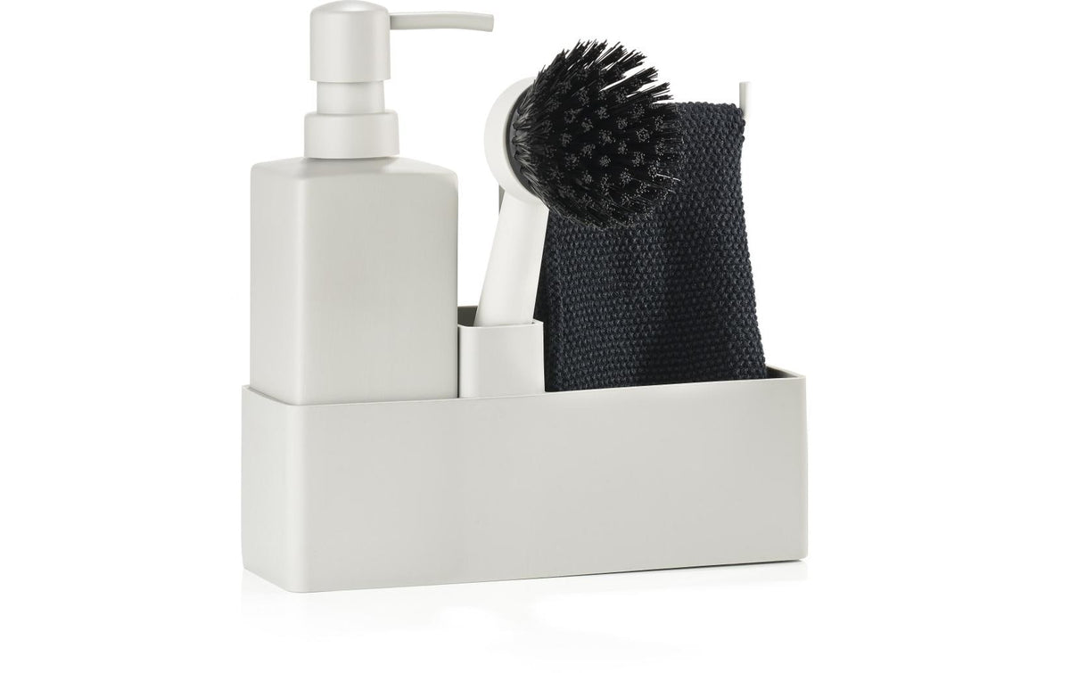 Zone Spültrogbutler 4er Set Warm Grey Hellgrau, Grösse 19x20.5x6cm