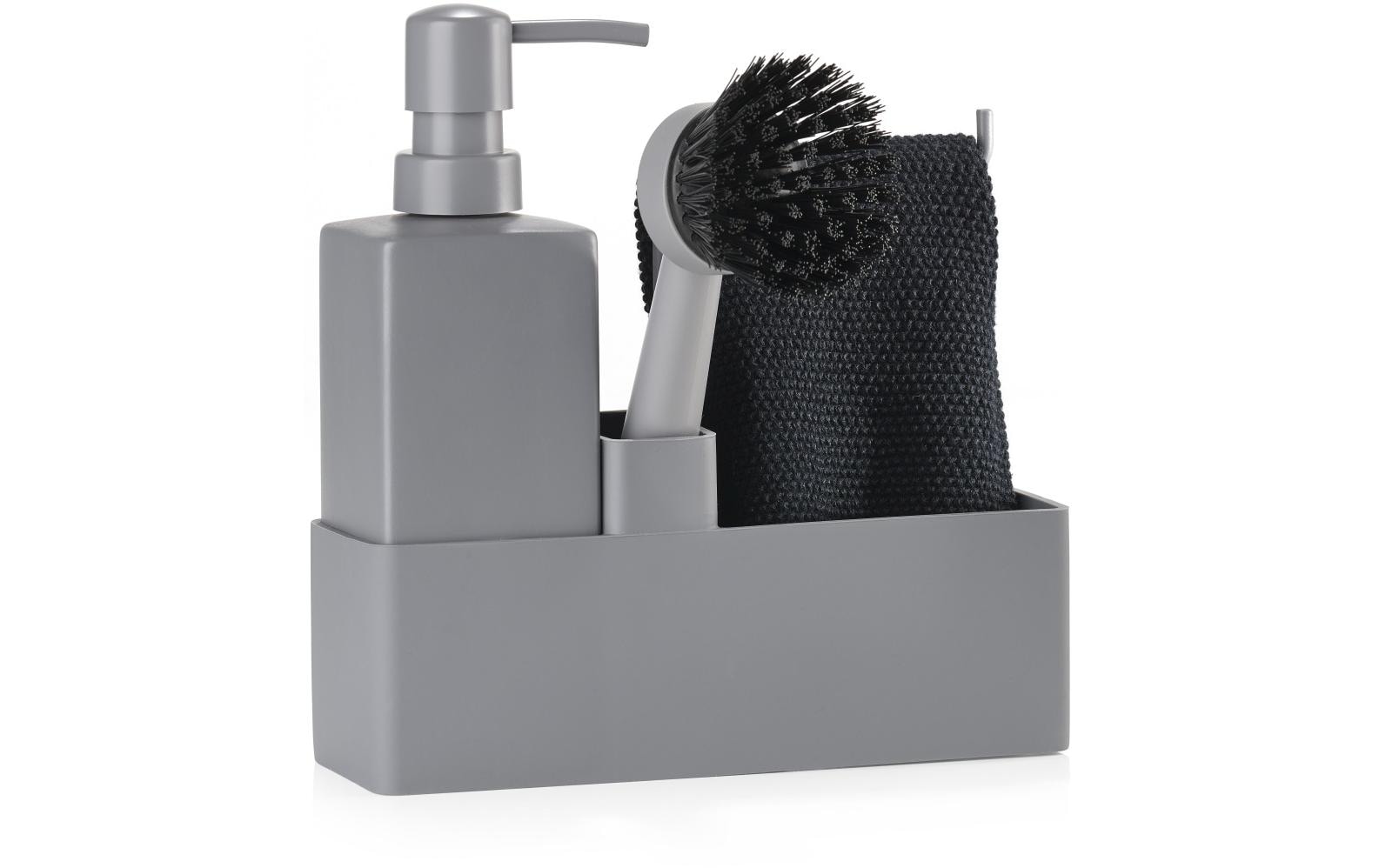 Zone Spültrogbutler 4er Set Grey Grau, Grösse 19x20.5x6cm