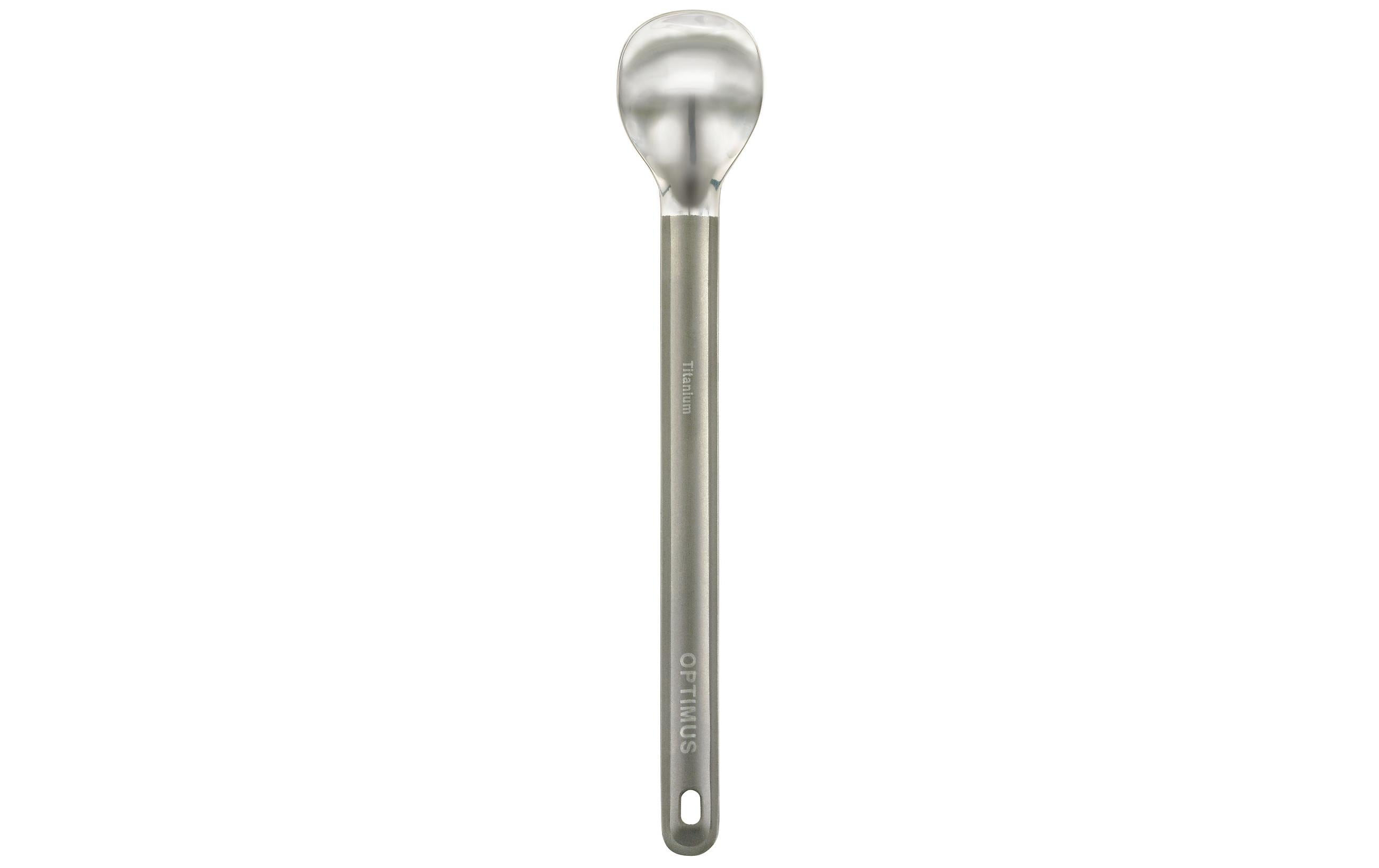 Optimus Titanium Long Spoon Red/Gray