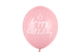 Partydeco Ballons Happy Birthday past-pink D: 30 cm, 6 Stück
