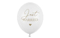 Partydeco Ballons Just Married, weiss/gold D: 30 cm, 6 Stück