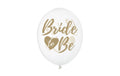 Partydeco Ballons Bride to be, transp/gold D: 30 cm, 6 Stück
