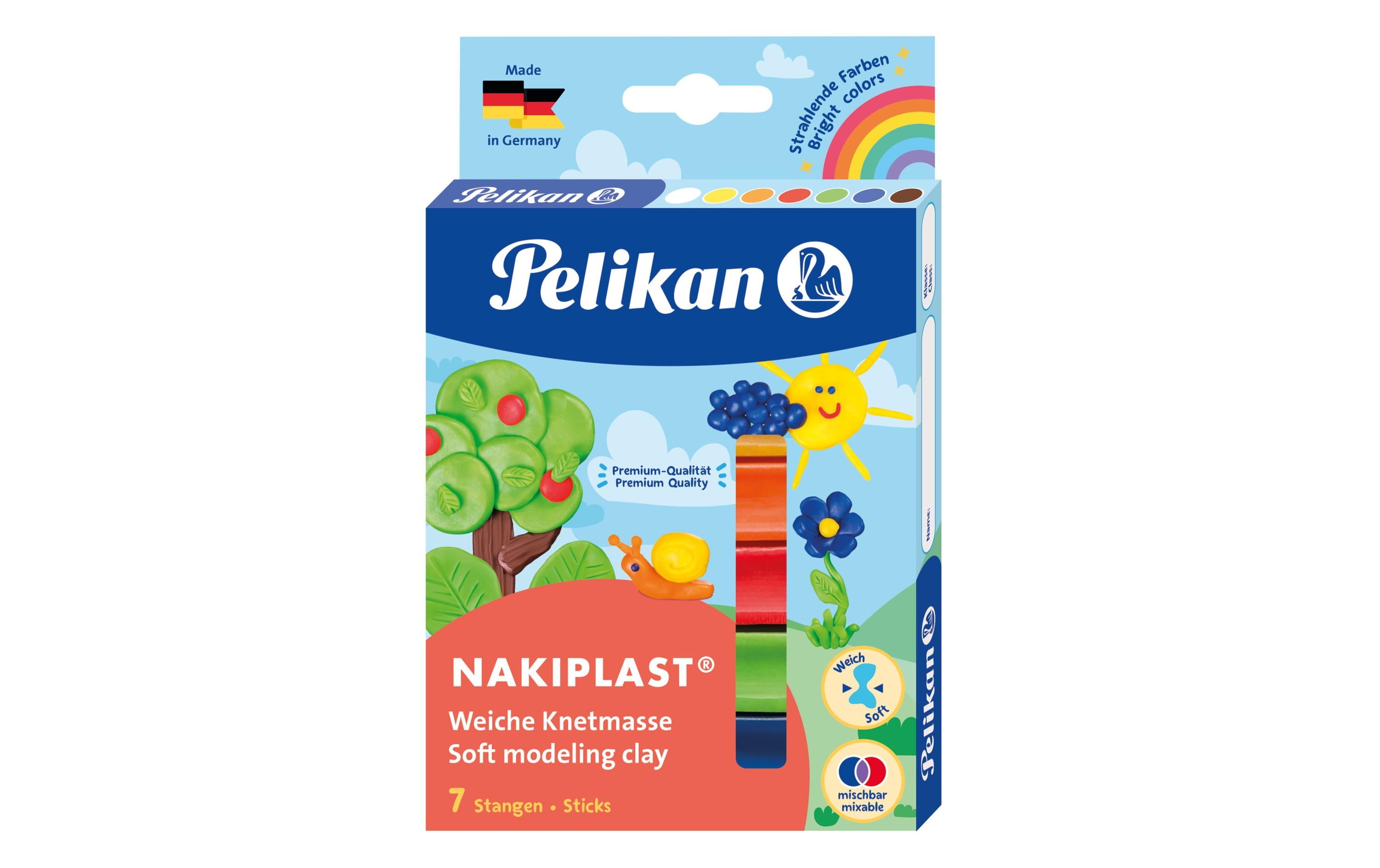 Pelikan Nakiplast Wachsknete 7 Farben