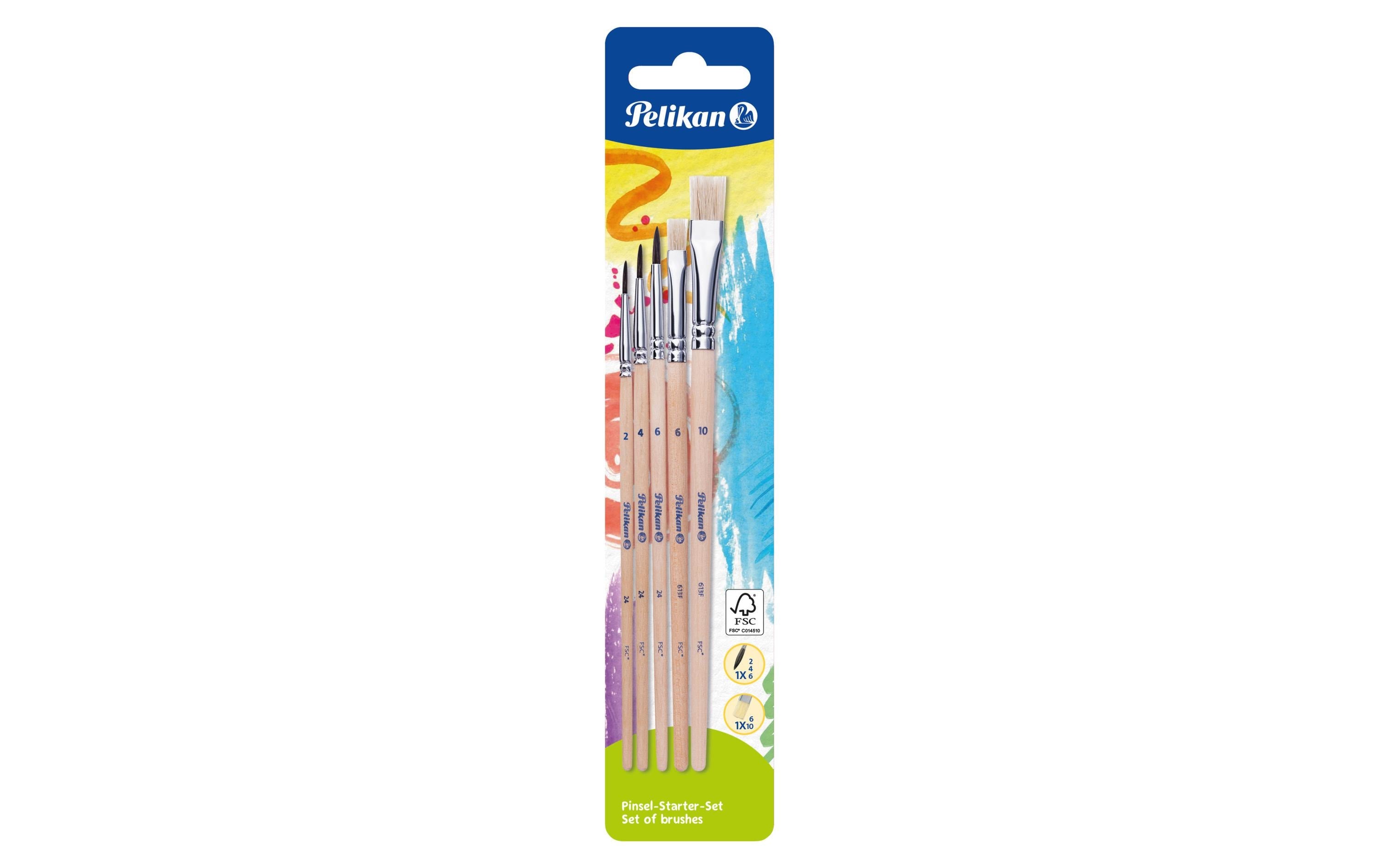 Pelikan Pinsel Starter-Set mit 5 Stück diverse Grössen