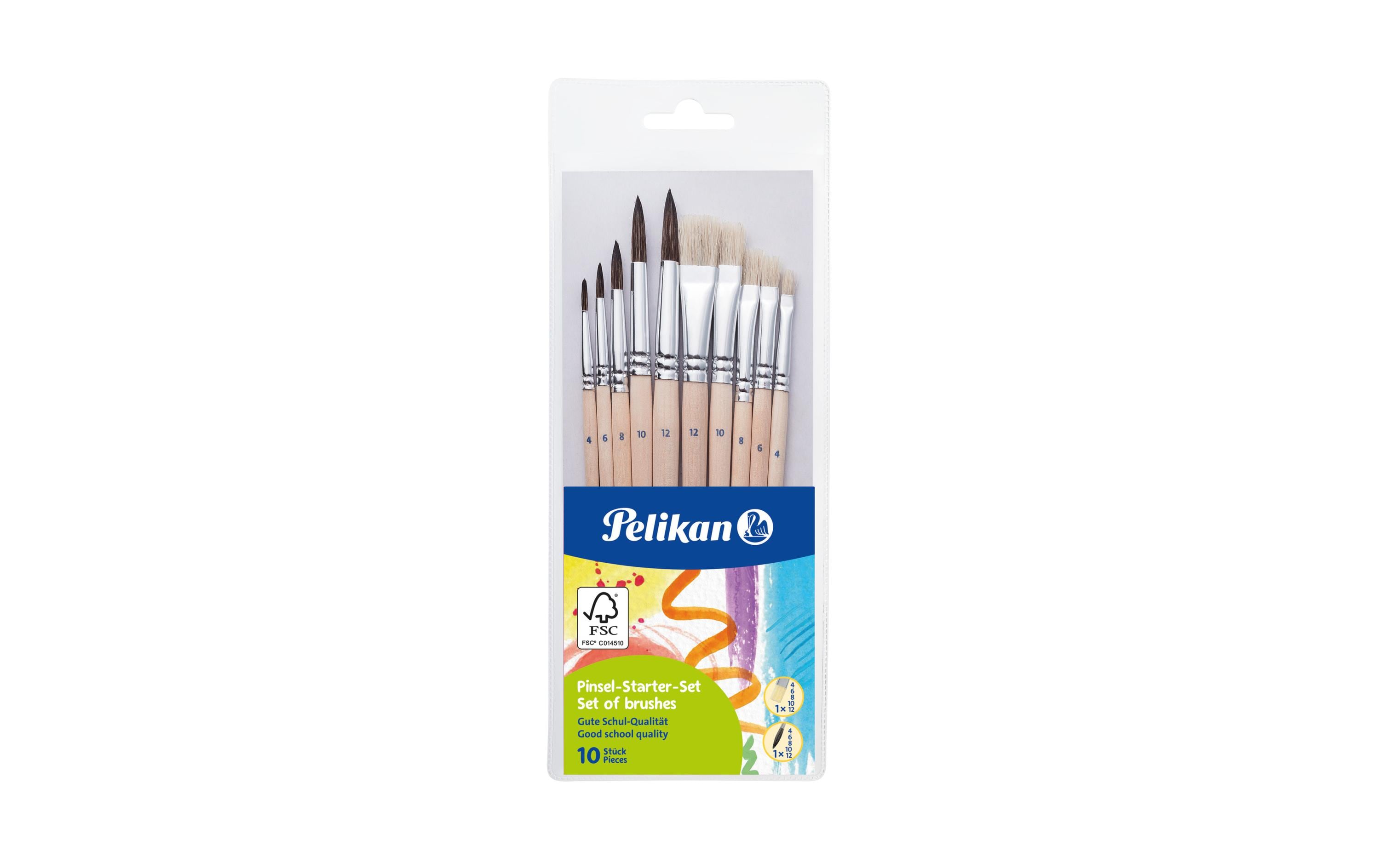 Pelikan Pinsel Starter-Set mit 10 Stück diverse Grössen