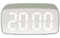 KARLSSON Wecker Mirror LED, Grün oval ABS, 6x12.1x4.6 (HxBxT), Exkl. 3xAAA Batt.