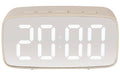 KARLSSON Wecker Mirror LED, Grau oval ABS, 6x12.1x4.6 (HxBxT), Exkl. 3xAAA Batt.