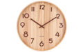 KARLSSON Wanduhr Pure, Hellbraun Lindenholz,40x4.5cm(DxT),exkl.1xAA Batterie