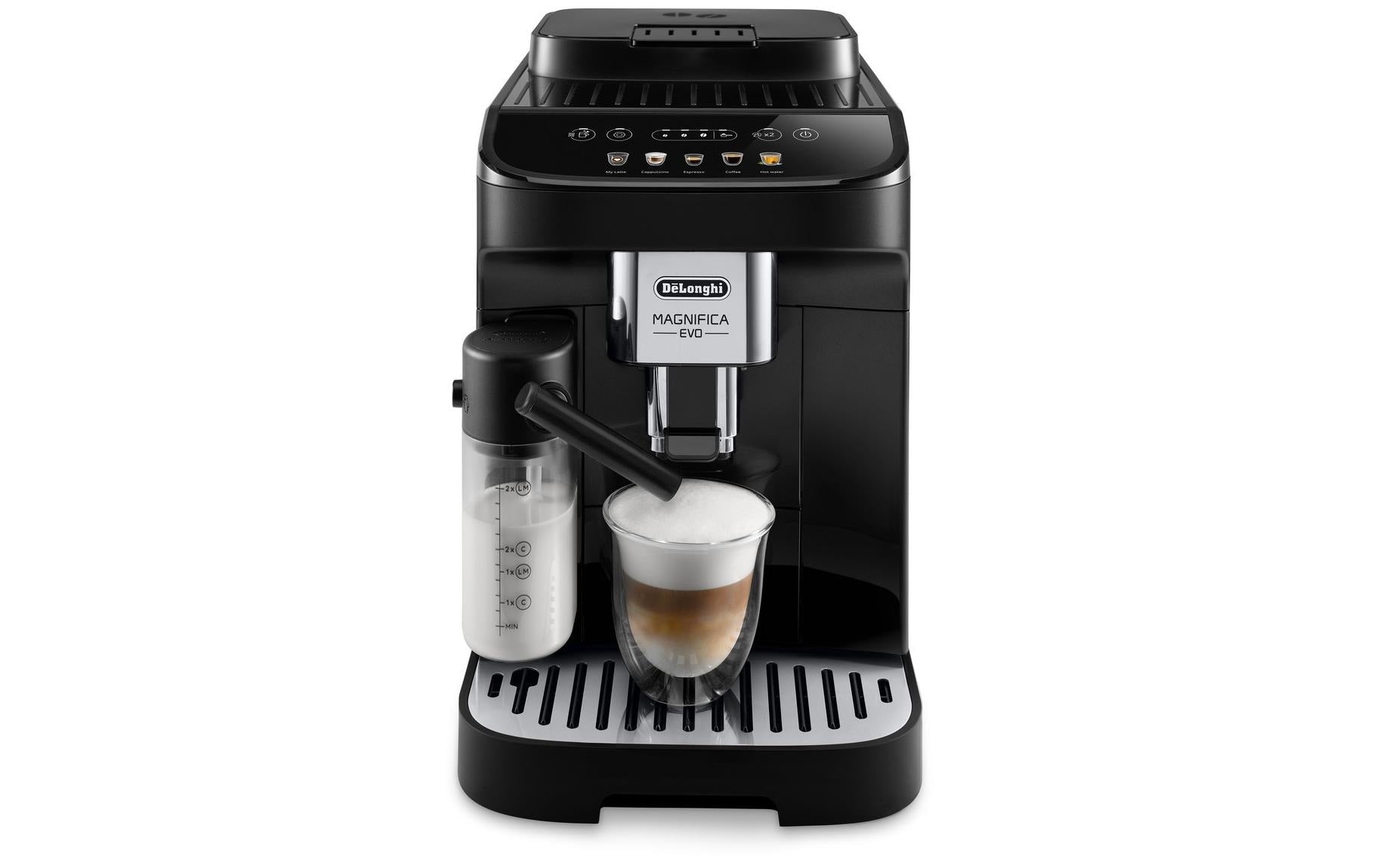 De'Longhi Kaffeevollautomat Magnifica Evo M Milch, schwarz, Touch-Display