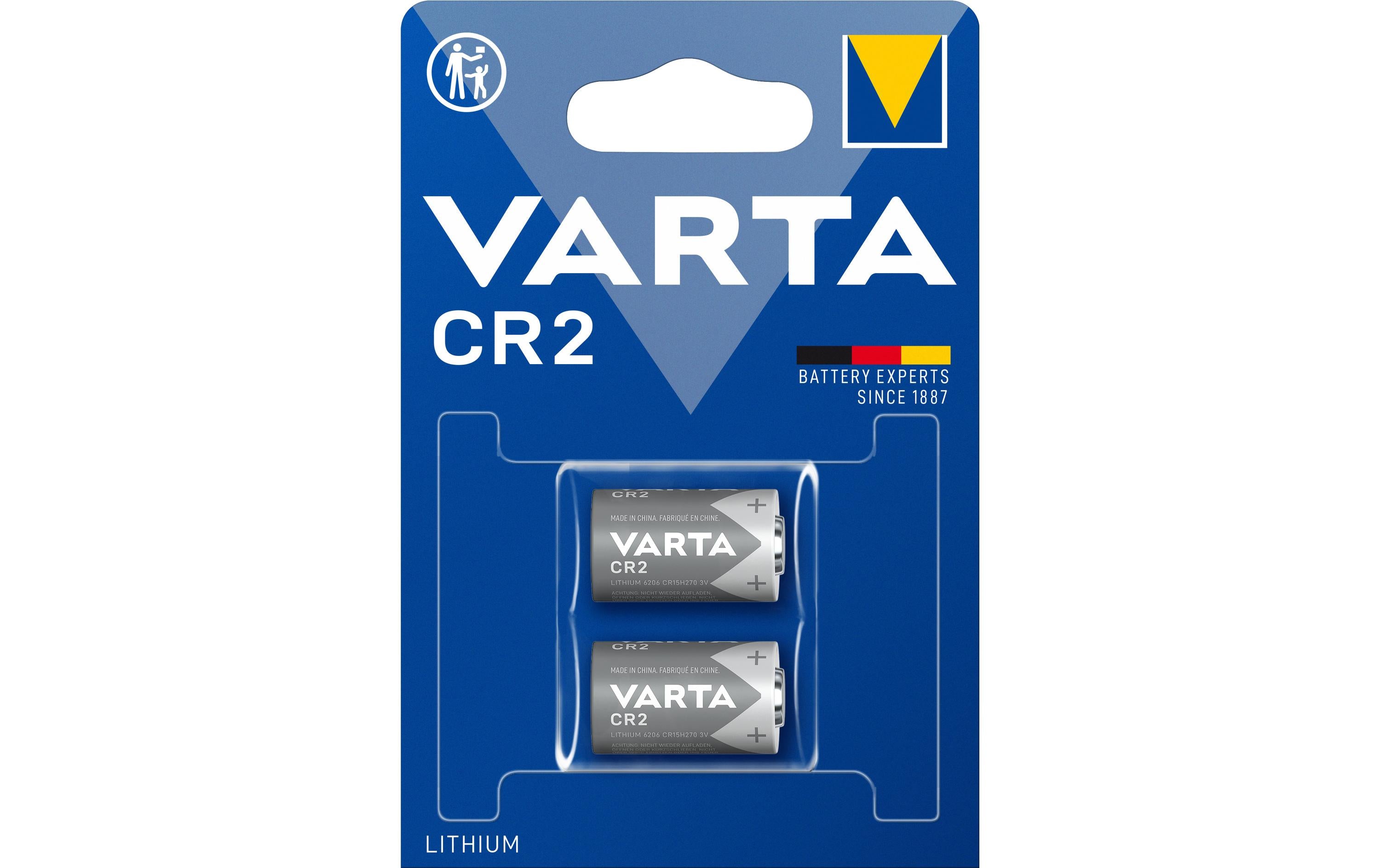 VARTA Lithium Batterie CR2, 2Stk 2 Stück, Blister Verpackung, 3.0V