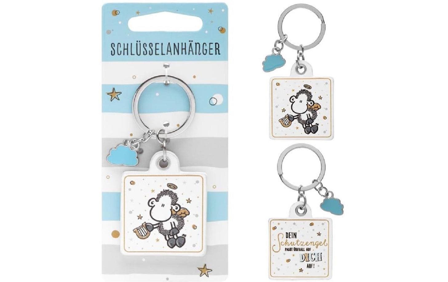 Sheepworld Schlüsselanhänger Schutzengel 8.5 x 4 cm, Kunstleder
