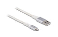 Delock USB Daten&Ladekabel, Weiss, 3m für iPhone, iPad, iPod