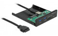 Delock USB Hub Front Panel 64058 2x USB 3.2 Typ-A, 1x SD, 1x Micro SD