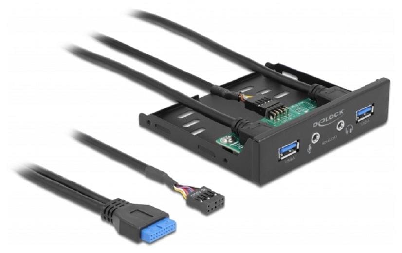Delock USB Hub Front Panel 64150 2 x USB Typ-A + HD-Audio