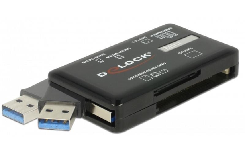 Delock 91758 Card Reader USB 3.2 CF/ SD/ Micro SD/ MS/ M2/ xD Speicherkarten