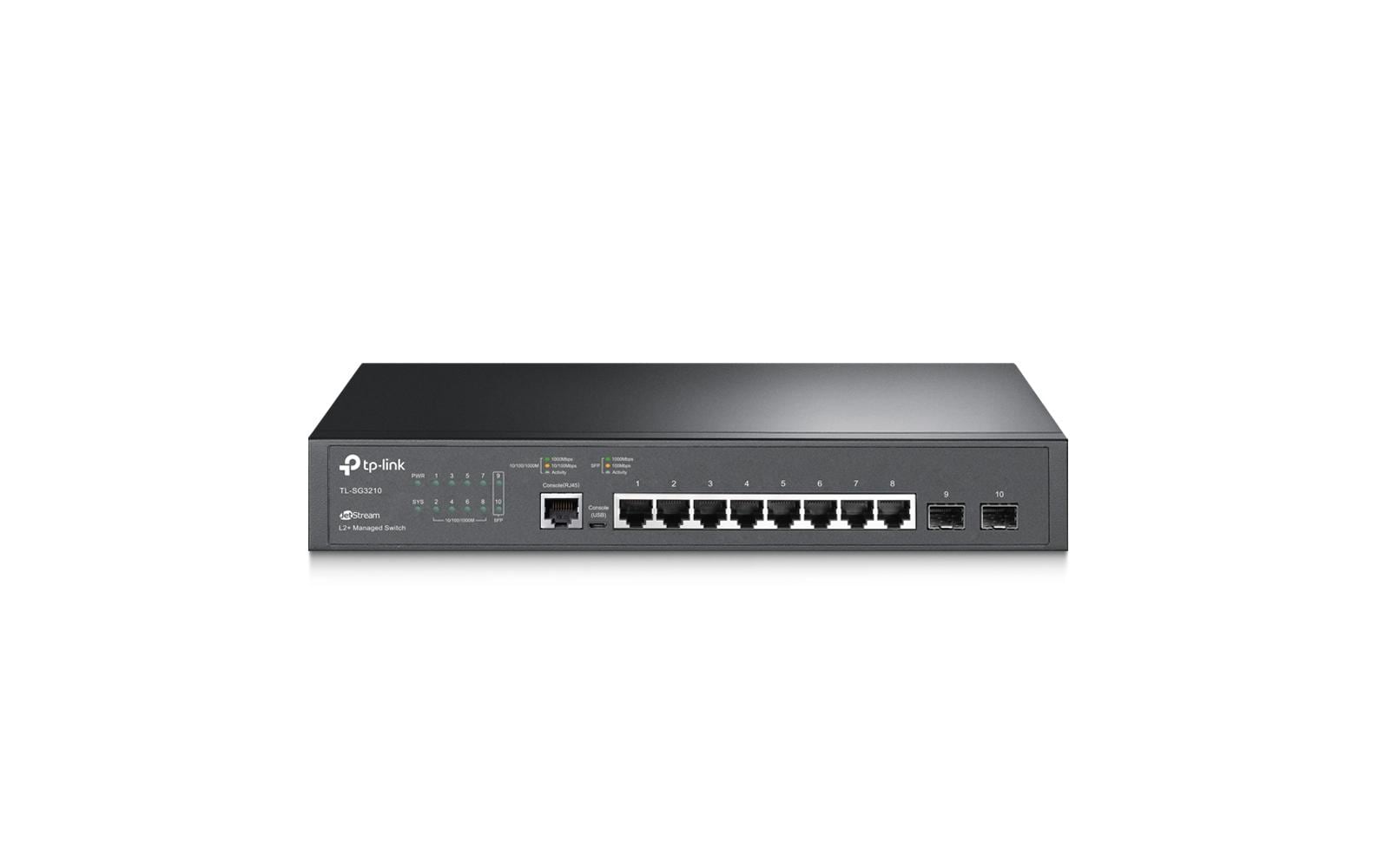 TP-Link TL-SG3210: 10 Port Managed Switch 8xGE, 2xSFP,  Layer2