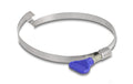 Delock Schlauchschellen 80-100mm, 5 Stück Edelstahl 400, Brücke links & Mutter, Blau