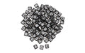 Glorex Buchstabenperlen Kunststoff, ca. 110 Stk, 5 mm, schwarz