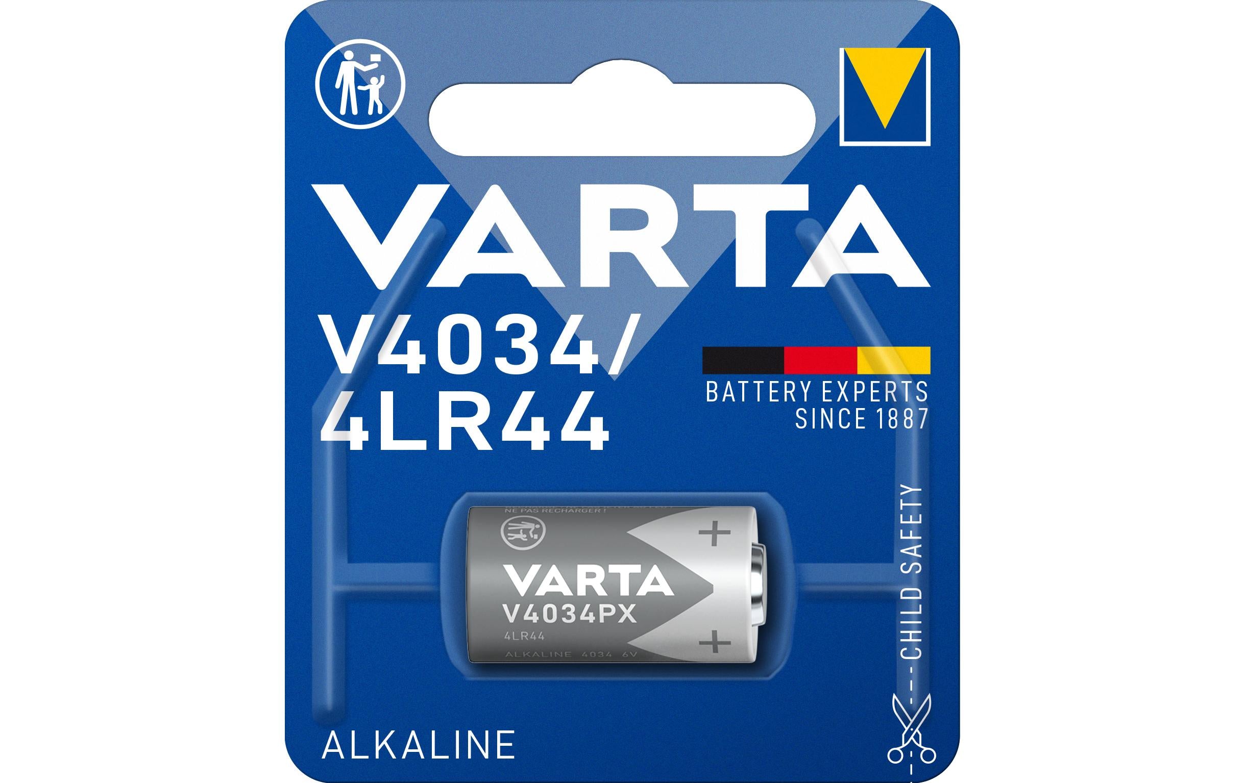 VARTA Knopfzelle V4034, 6.0V, 1Stk 1 Stück, Blister Verpackung