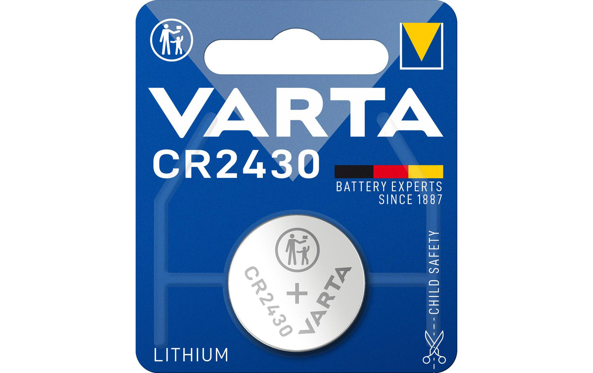 VARTA Knopfzelle CR2430, 3.0V, 1Stk 1 Stück, Blister Verpackung