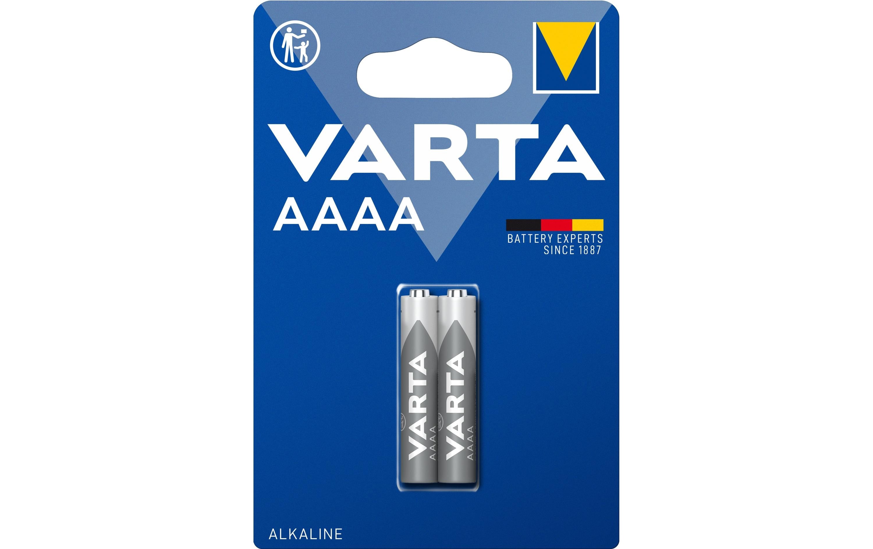 VARTA Elecronics Batterie AAAA, 1.5V, 2Stk vergl. Typ LR61, LR8D425, 825
