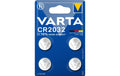 VARTA Knopfzelle CR2032, 3.0V, 4Stk 4 Stück, Blister Verpackung