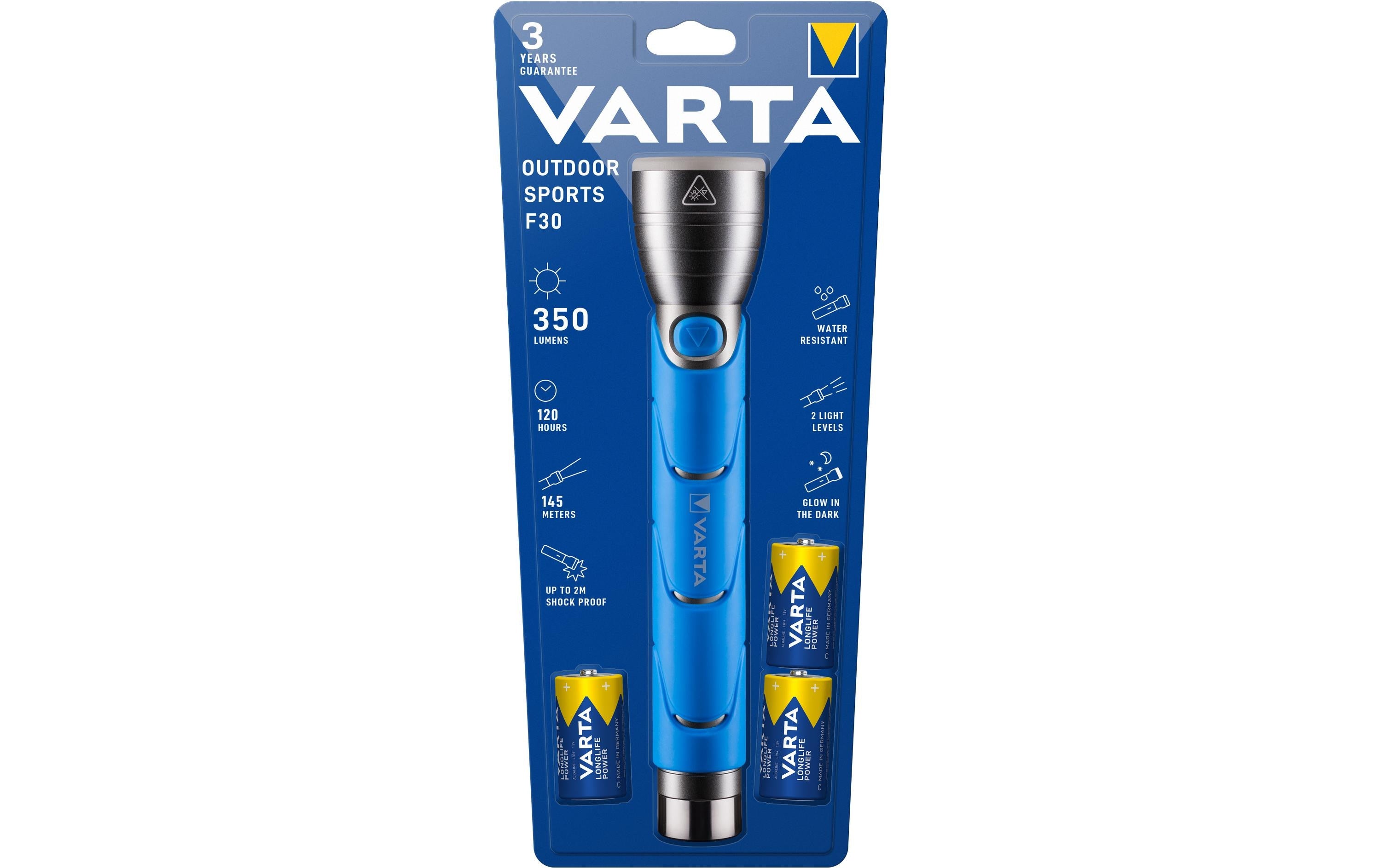 VARTA LED Outdoor Sports Flashlight 310 lm, bis max. 32h, 551g