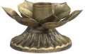 Chic Antique Kerzenständer mitBlatt,Messing 6.5x11.5 cm (HxD), Eisen, Kerzen D: 2 cm