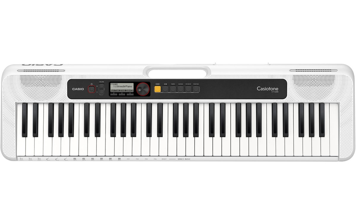 CASIO CT-S200WE Portable Keyboard, 61 Keys, weiss