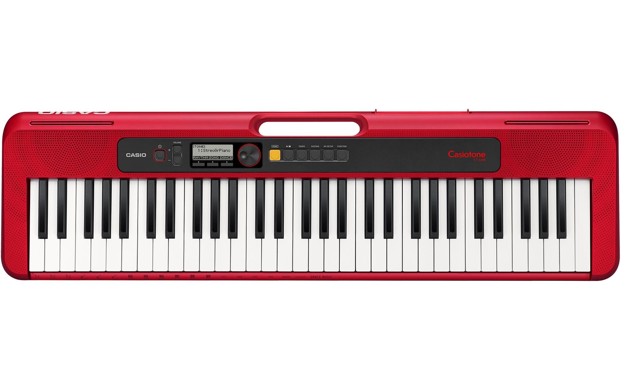 CASIO CT-S200RD Portable Keyboard, 61 Keys, rot
