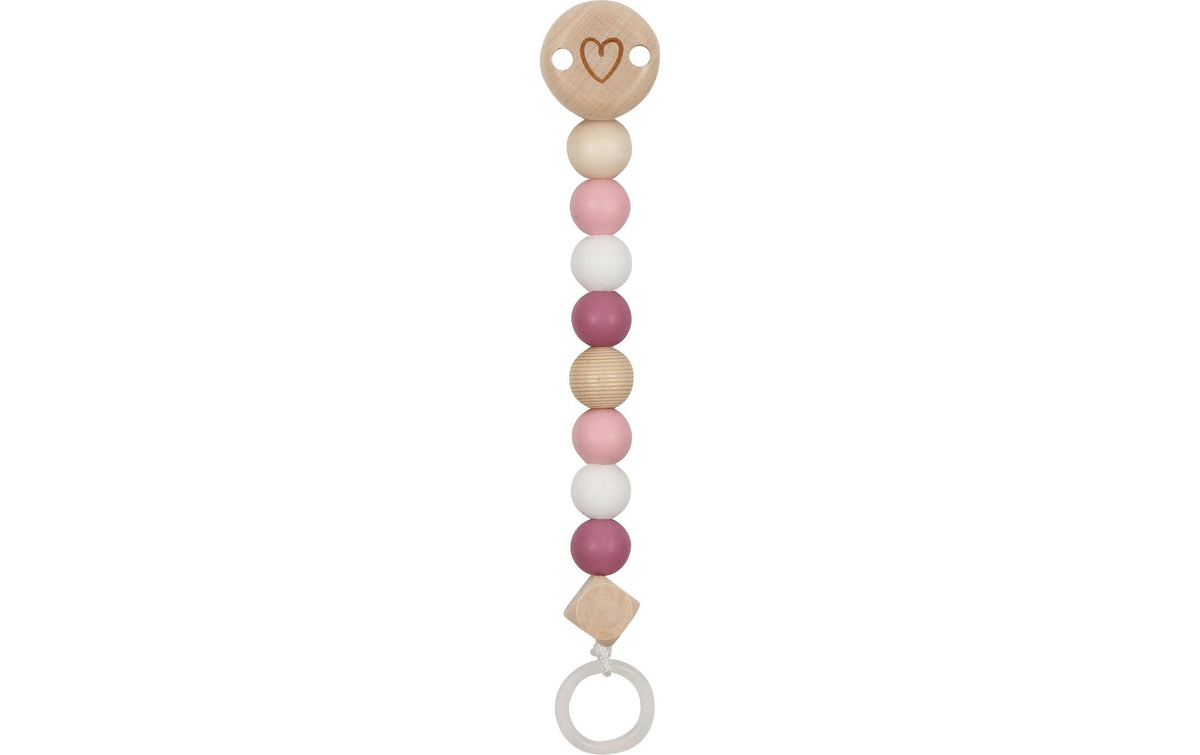 Goki Schnullerkette Herz Rosa