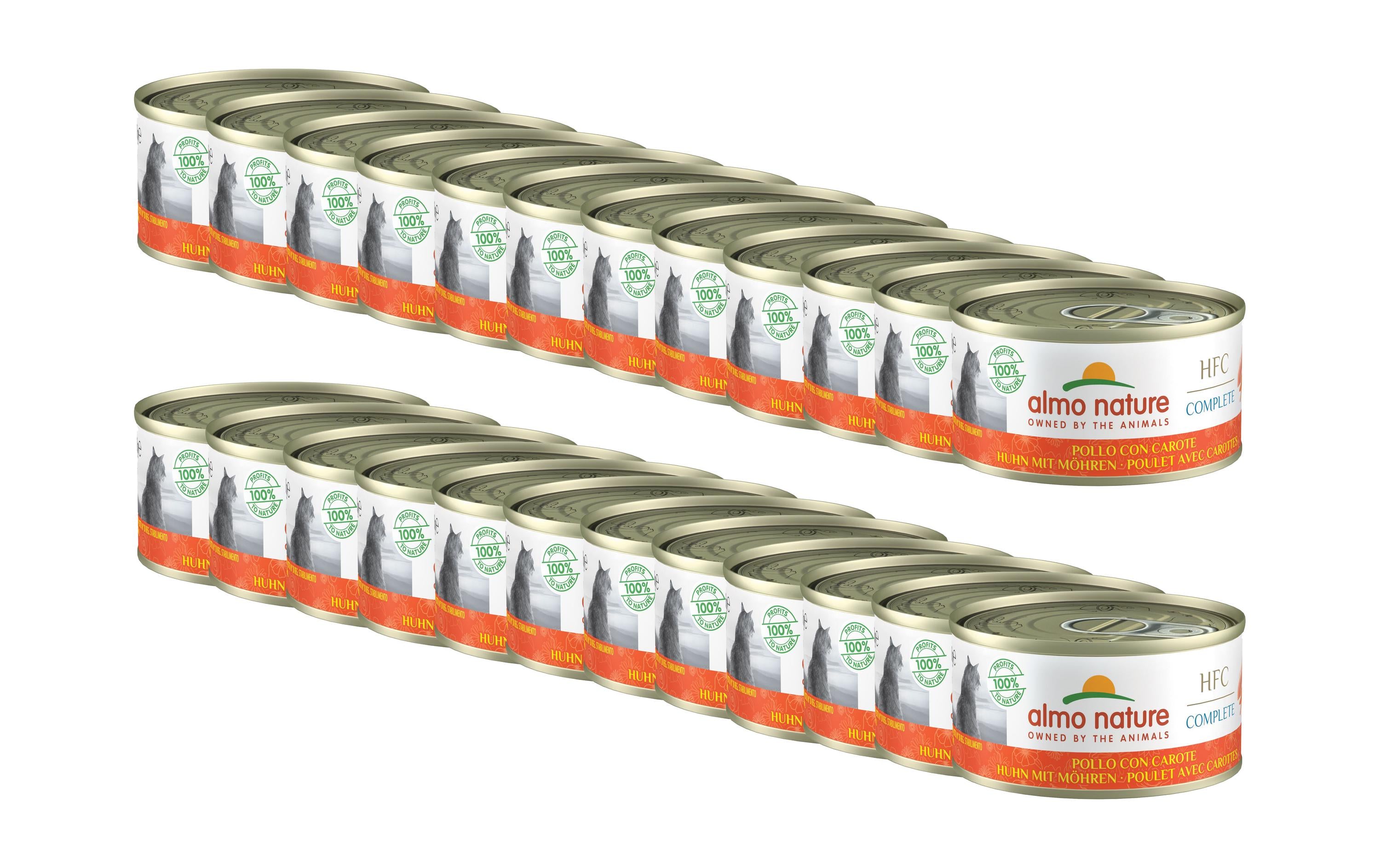 Almo Nature Nassfutter Huhn mit Kar. KIT 24x70g