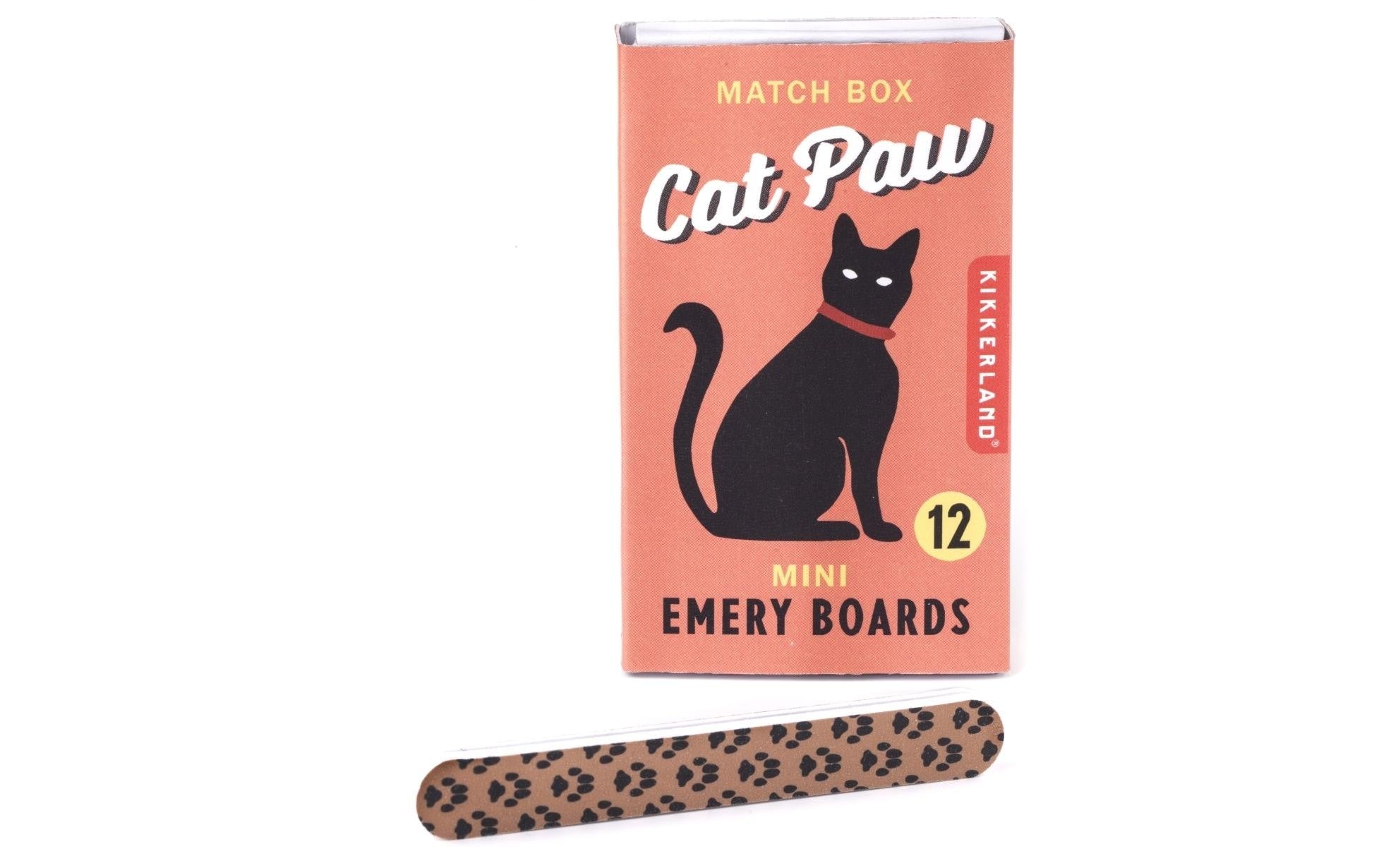 Kikkerland Cat Paw Match Box Emery Boards 12 Feilen im Pack
