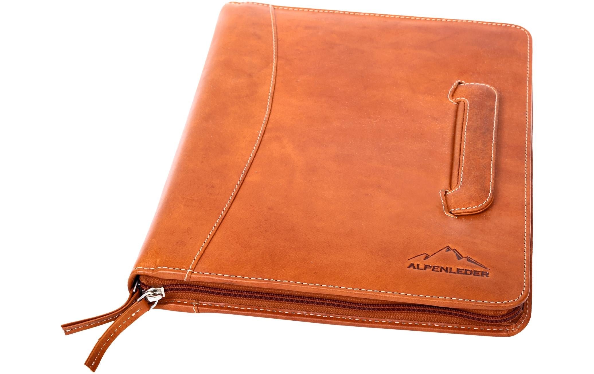 Alpenleder Dokumentenmappe Meeting Leder - cognac