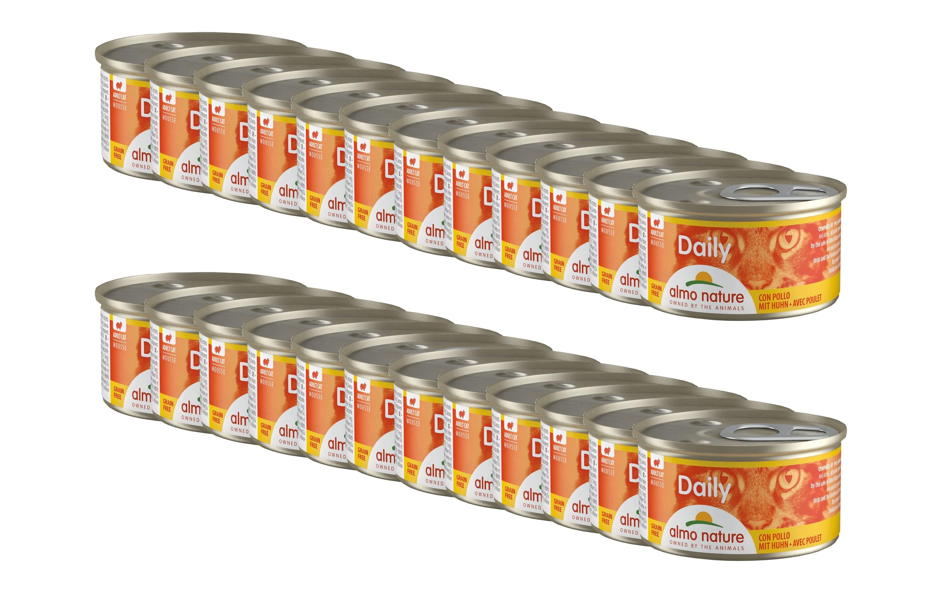 Almo Nature Nassfutter Daily Mousse KIT Huhn 24x85g