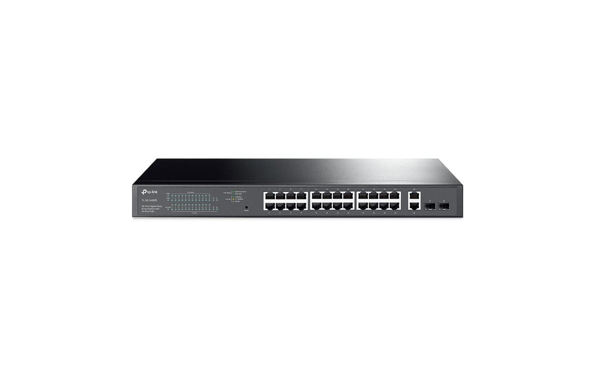 TP-Link TL-SG1428PE: 28 Port PoE+ 19"Switch 24xGE PoE+, 250W Budget, 2xSFP, Easy Smart