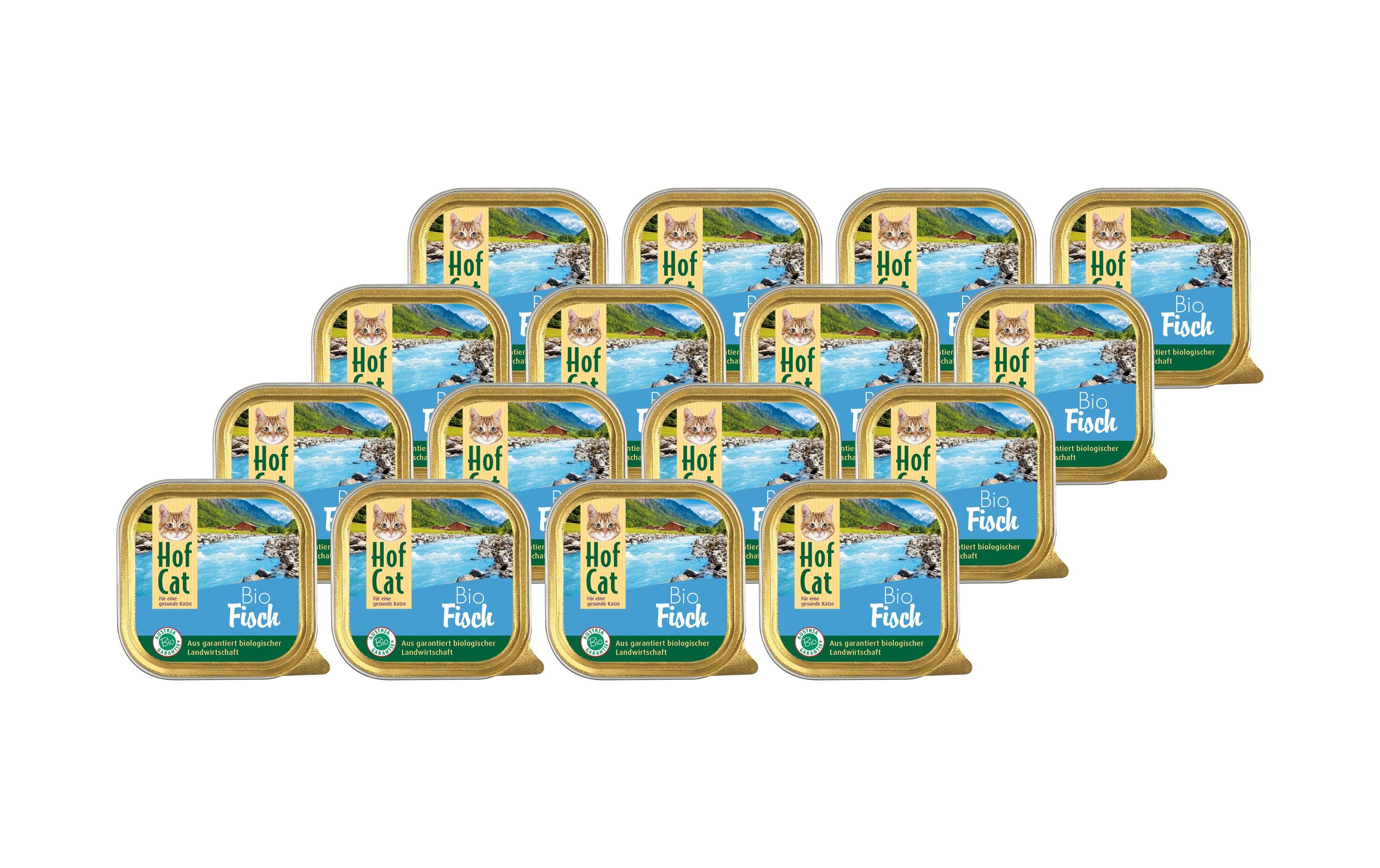 HofCat Nassfutter Fisch 16x100g