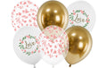 Partydeco Ballons Love weiss/gold, Ø 30 cm, 6 Stück