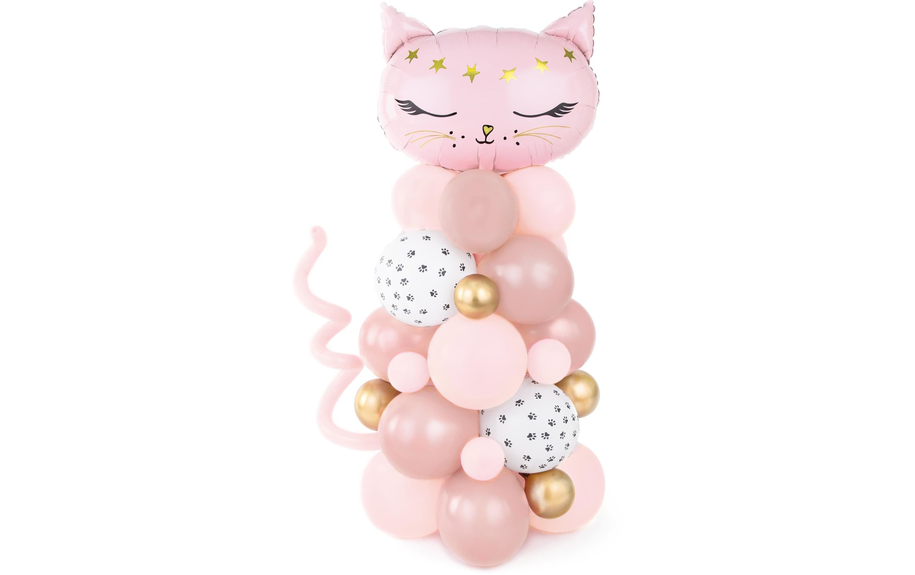 Partydeco Ballon Strauss Katze 83 x 140 cm, 10-teilig, pink