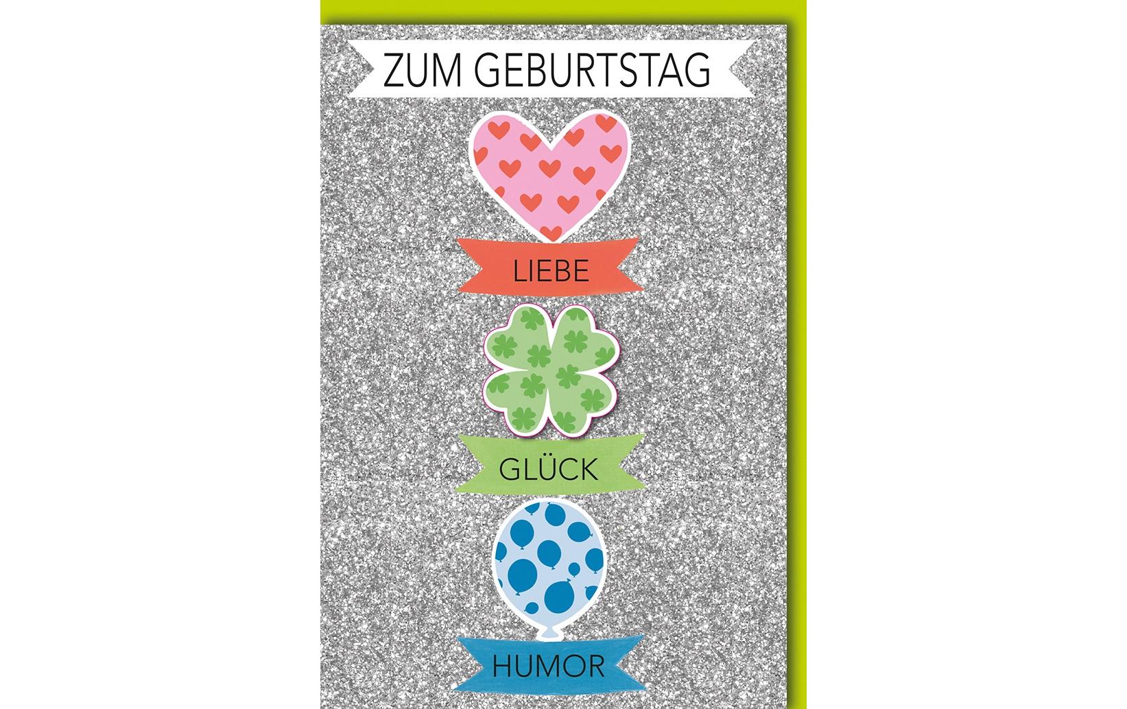 B+C Glückwunschkarte Geburtstag 11.5 x17 cm, inkl. Couvert