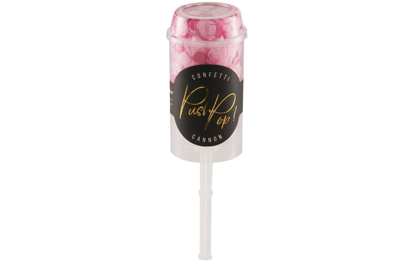 Partydeco Push-Pop Konfetti pink Ø Konfettis: 8 mm