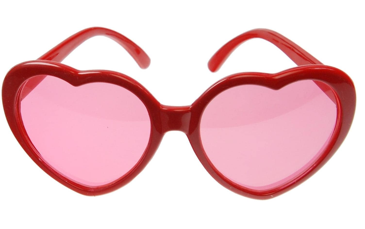 Partydeco Brille Herz 14 x 6 x 13 cm, rot