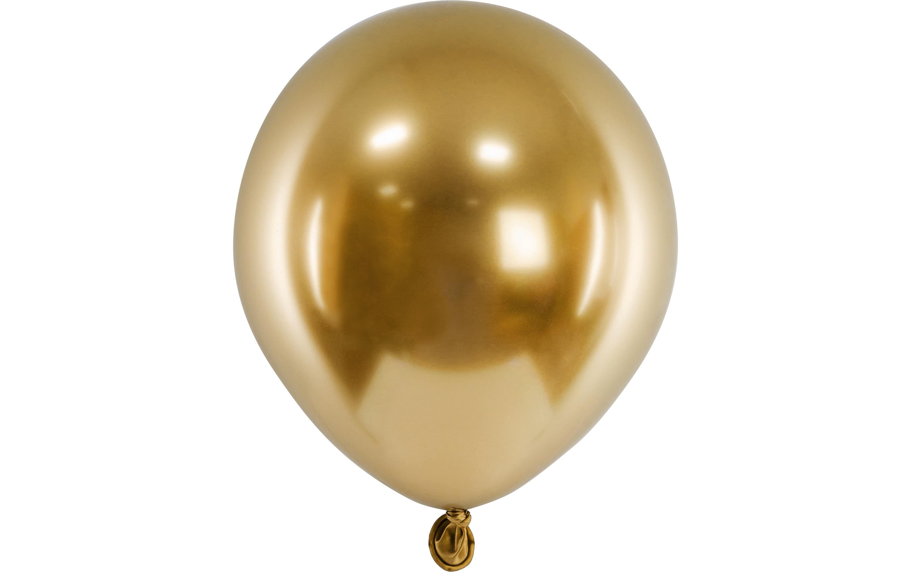 Partydeco Ballons Uni Glossy Mittel Gold, Ø 30 cm, 10 Stück