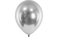 Partydeco Ballons Uni Glossy Mittel Silber, Ø 30 cm, 10 Stück