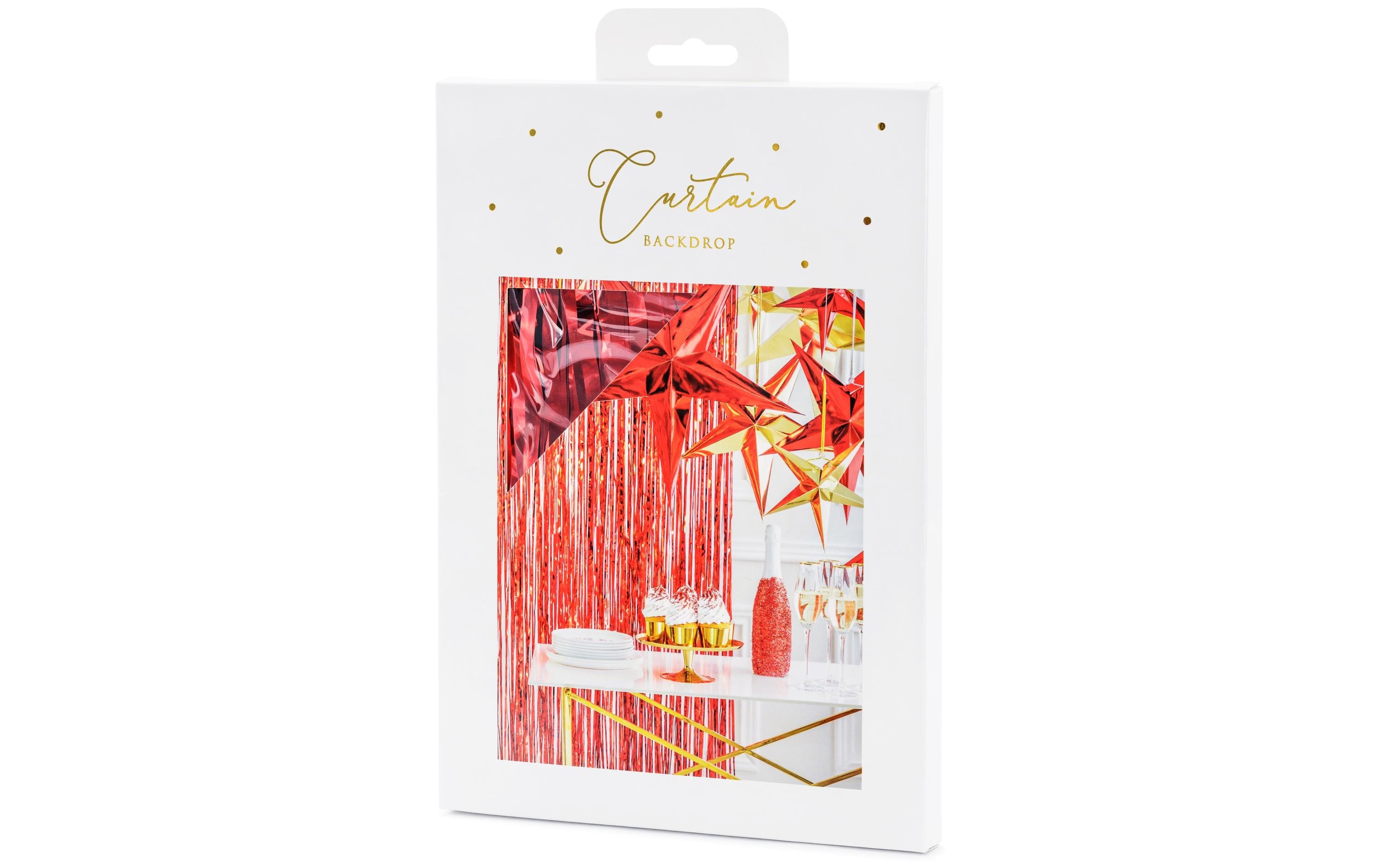 Partydeco Vorhang 90 x 250 cm, rot