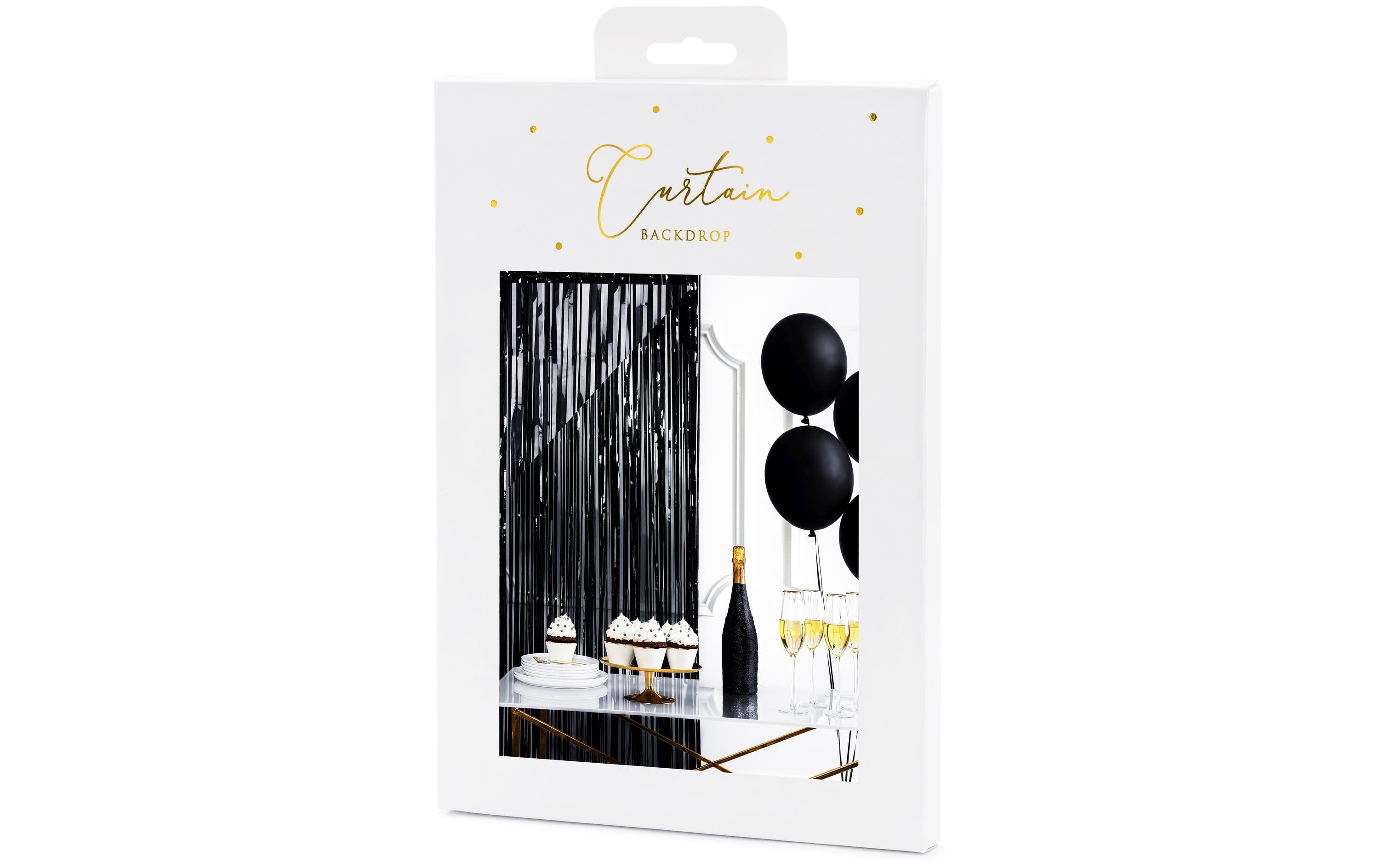 Partydeco Vorhang 90 x 250 cm, schwarz