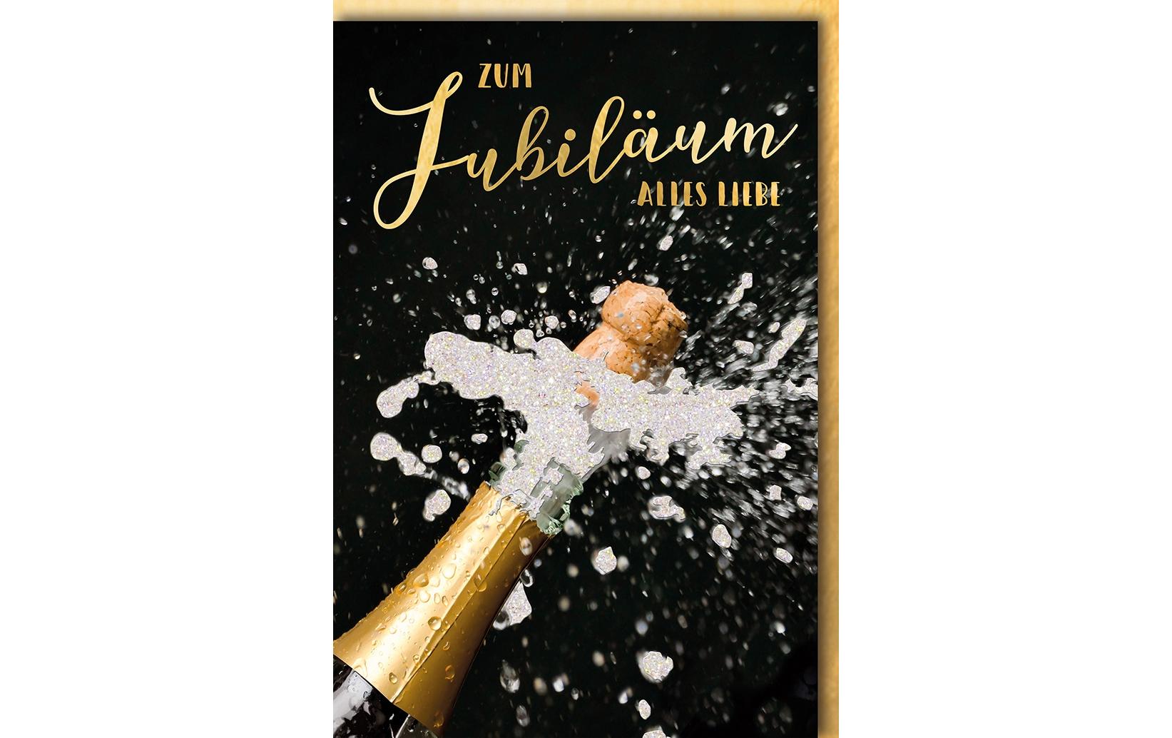 B+C Glückwunschkarte Jubiläum 11.5 x17 cm, inkl. Couvert