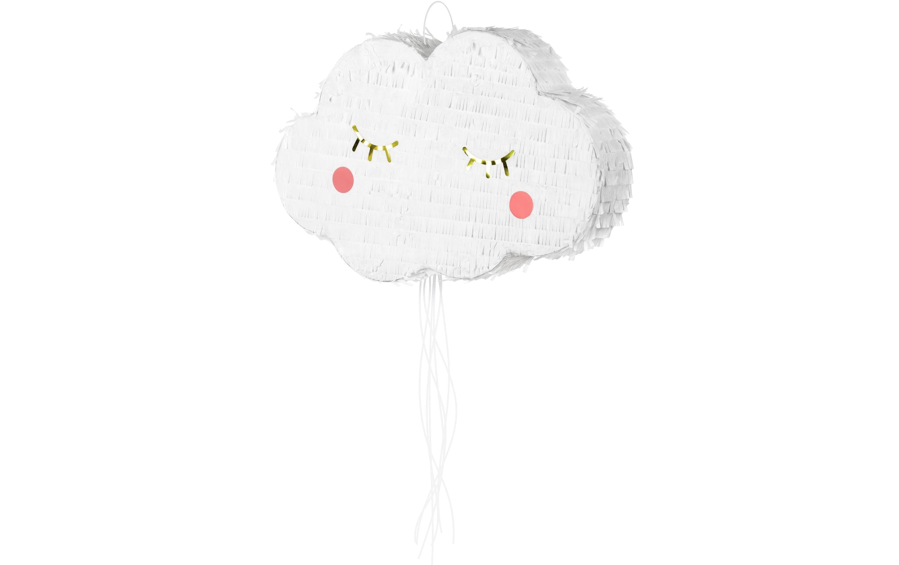 Partydeco Pinata Wolke 50 x 32 x 9 cm, weiss, 1 Stk